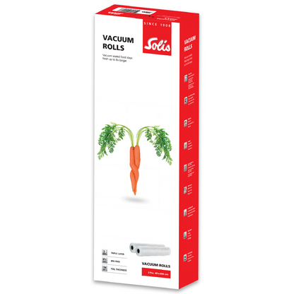 Solis Vakuumierfolien - 40 x 600 cm (2 Rollen) Nur für den Solis Vac Prestige Maxi geeignet