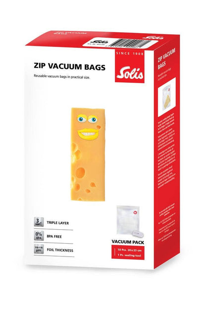 Solis Zip-Vakuumbeutel - 20 x 23 cm (10 Stück)