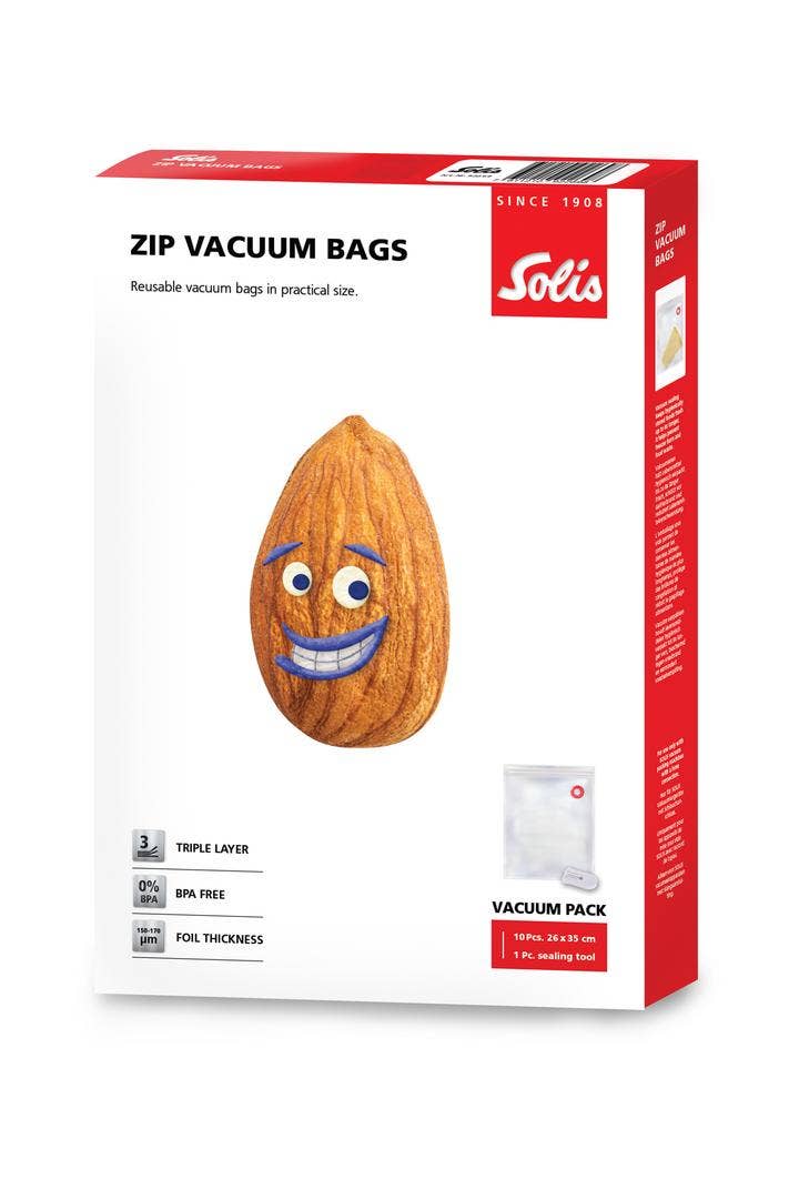 Solis Zip-Vakuumbeutel - 26 x 35 cm (10 Stück)