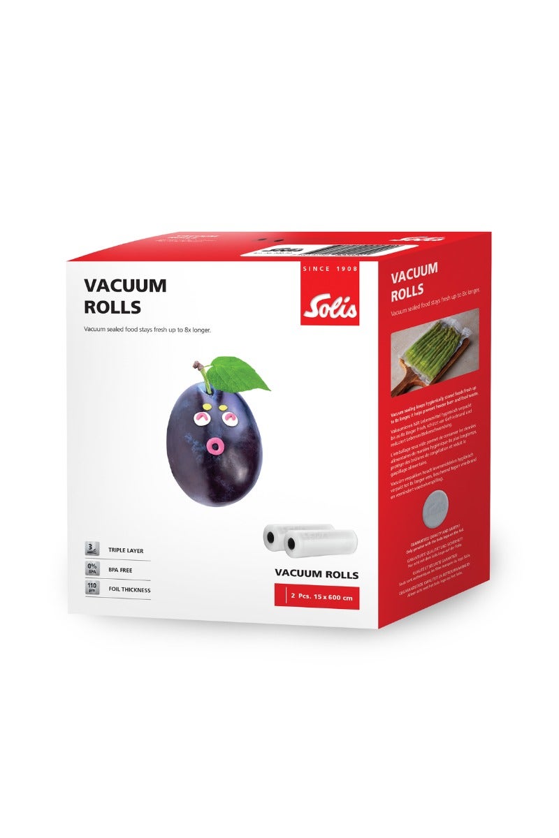 YISH Vakuumbeutel Rollen Set – 5 Rollen In 3 Größen, Ideal Für Lebensmittel & Sous Vide
