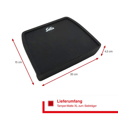 Maße der Solis Tampingmatte mit Breite, Länge und Höhe in Zentimetern