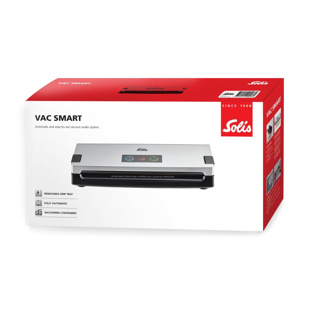 Produktverpackung des Solis Vac Smart Vakuumierers – vollautomatisches Vakuumiersystem